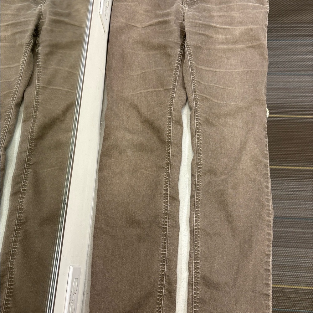 Prana Men’s Breathe Zion Light Brown Khaki Slim Denim Jeans, Size 31x34